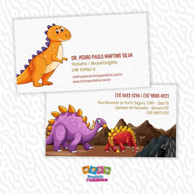 Cartão de Visita Dinossauros