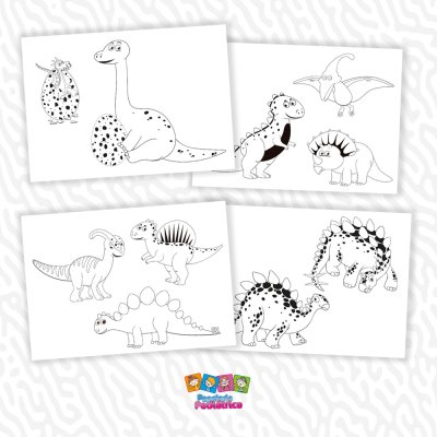 Desenhos para Colorir Dinossauros